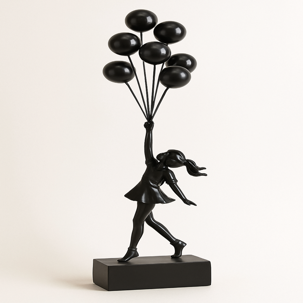 Balloon Dreams - Emotionales Ballonmädchen-Kunstwerk