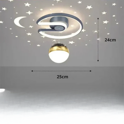 StellaGlow - Dimmbare LED-Deckenleuchte mit Sternenhimmel-Effekt