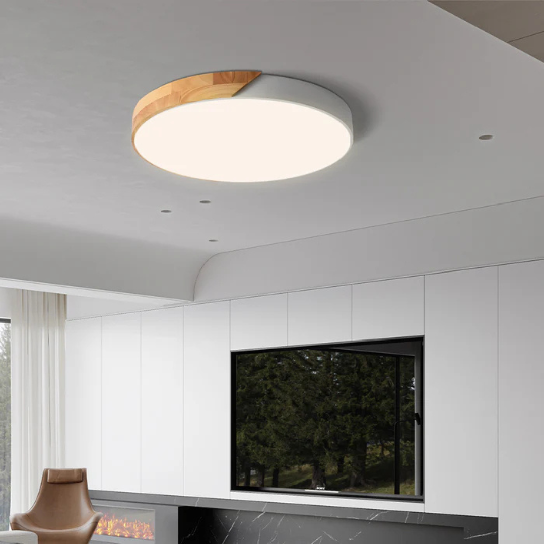 Skandura – LED-Deckenleuchte aus Naturholz im nordischen Design