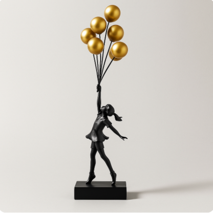 Balloon Dreams - Emotionales Ballonmädchen-Kunstwerk