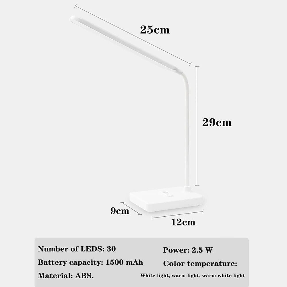 FlexiGlow Pro – LED-Schreibtischlampe mit verstellbarem Schwanenhals & USB-Ladeanschluss