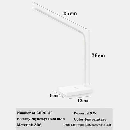 FlexiGlow Pro – LED-Schreibtischlampe mit verstellbarem Schwanenhals & USB-Ladeanschluss