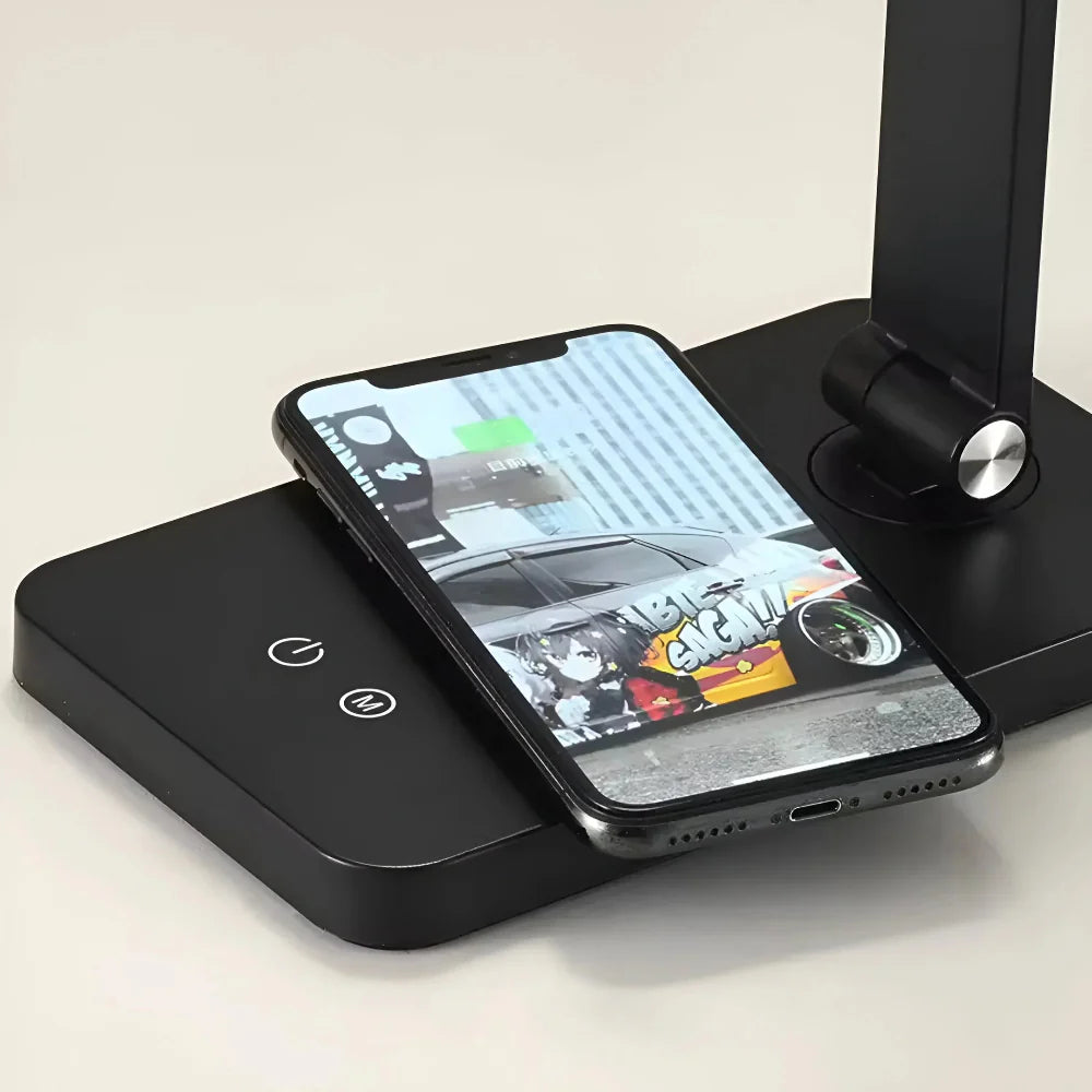 Glowline Pro – Zusammenklappbare LED-Schreibtischlampe mit Touch-Dimmer & USB