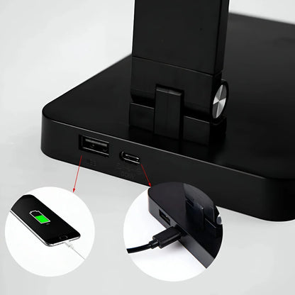 Glowline Pro – Zusammenklappbare LED-Schreibtischlampe mit Touch-Dimmer & USB