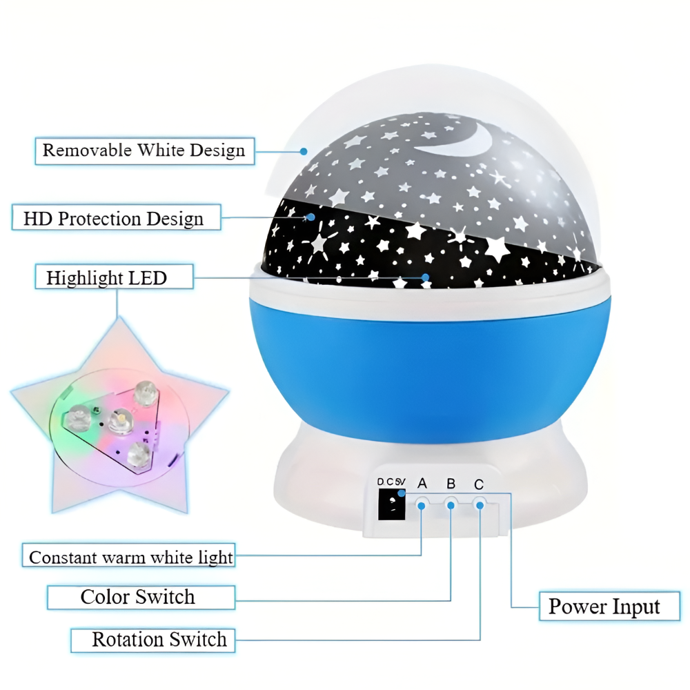 StellaNova – Sternenprojektor LED-Nachtlampe