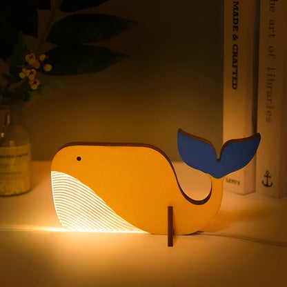 WoodiLight – Tier-Tischlampe aus Holz mit LED für Kinderzimmer