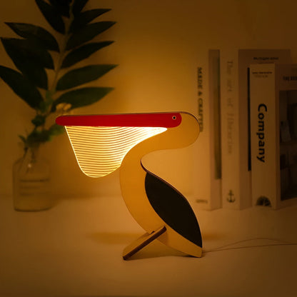 WoodiLight – Tier-Tischlampe aus Holz mit LED für Kinderzimmer